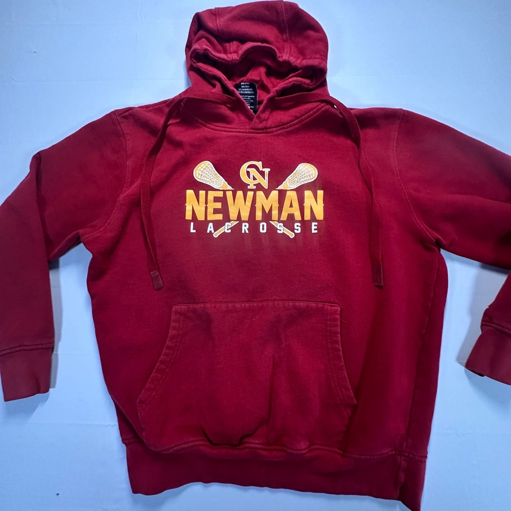 BSN Sports Newman Lacrosse Hoodie Mens Medium Maroon Red BSN8001 Sweatshirt